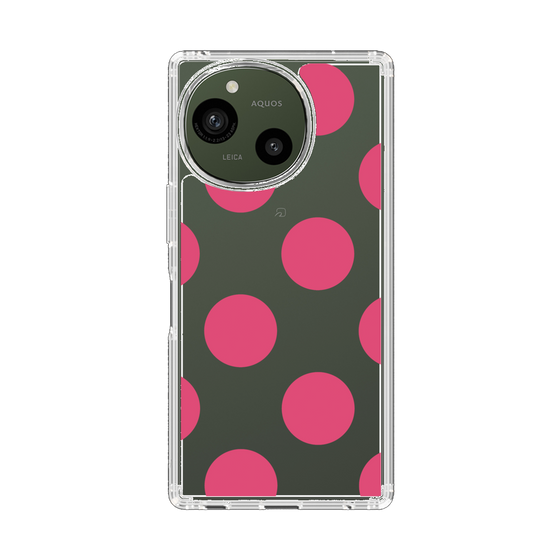 スリムプロテクションケース［ シンプルドット - Pink ］