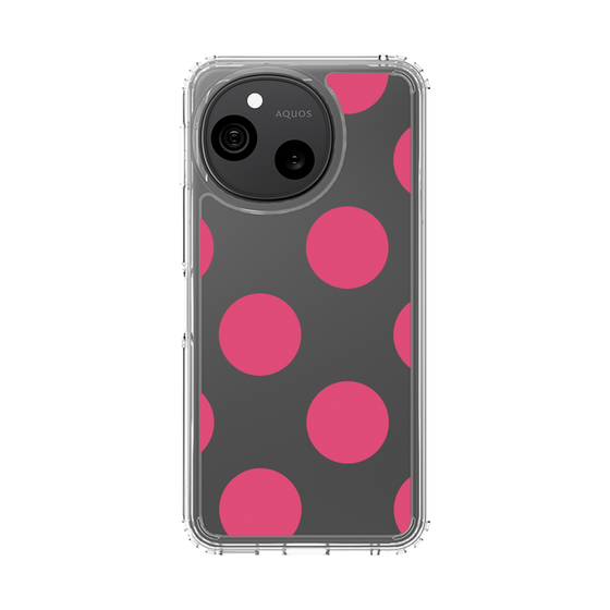 スリムプロテクションケース［ シンプルドット - Pink ］