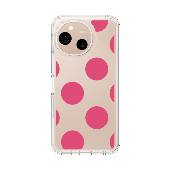 スリムプロテクションケース［ シンプルドット - Pink ］