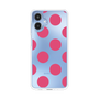 スリムプロテクションケース［ シンプルドット - Pink ］