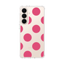 スリムプロテクションケース［ シンプルドット - Pink ］
