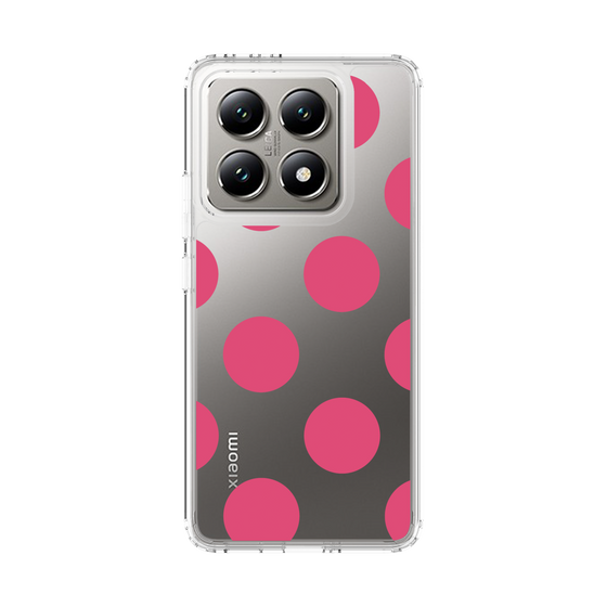 スリムプロテクションケース［ シンプルドット - Pink ］