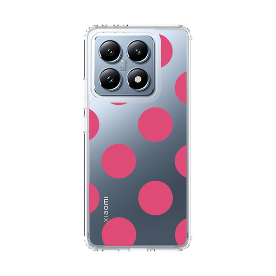 スリムプロテクションケース［ シンプルドット - Pink ］