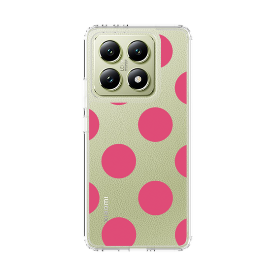 スリムプロテクションケース［ シンプルドット - Pink ］