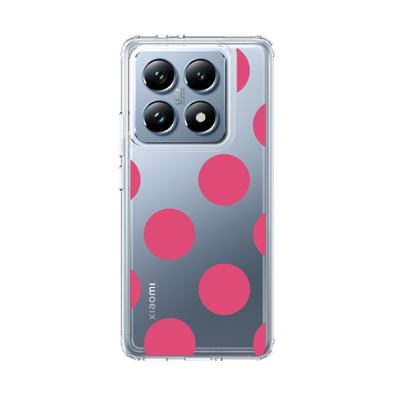 スリムプロテクションケース［ シンプルドット - Pink ］
