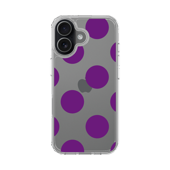 スリムプロテクションケース［ シンプルドット - Purple ］