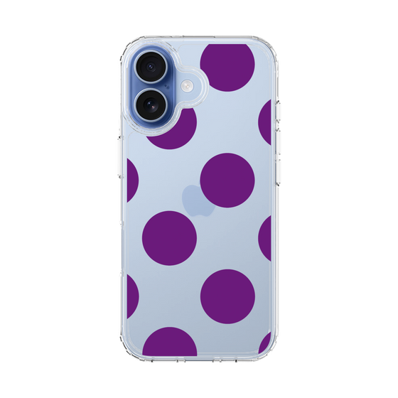 スリムプロテクションケース［ シンプルドット - Purple ］