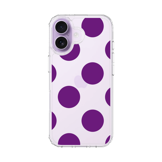 スリムプロテクションケース［ シンプルドット - Purple ］