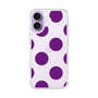 スリムプロテクションケース［ シンプルドット - Purple ］