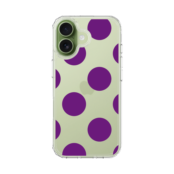 スリムプロテクションケース［ シンプルドット - Purple ］