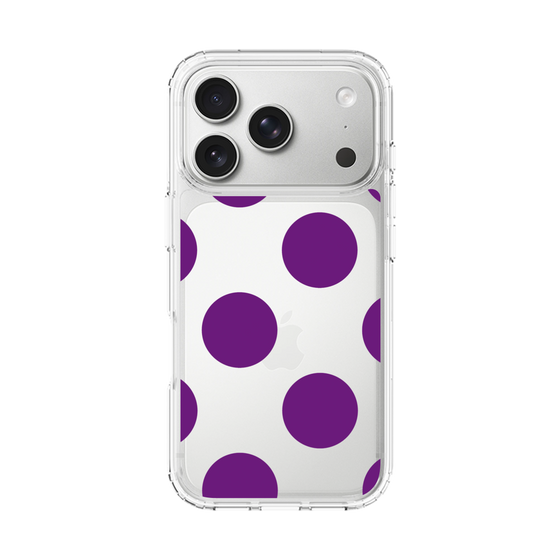 スリムプロテクションケース［ シンプルドット - Purple ］