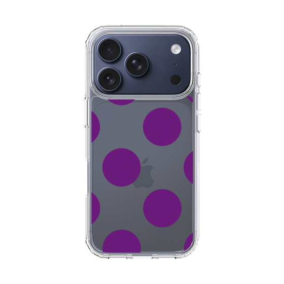 スリムプロテクションケース［ シンプルドット - Purple ］