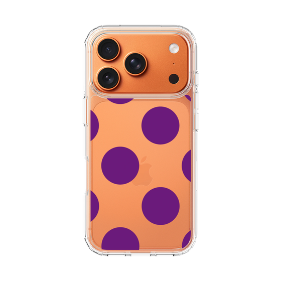 スリムプロテクションケース［ シンプルドット - Purple ］