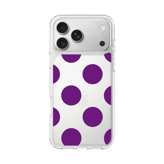 スリムプロテクションケース［ シンプルドット - Purple ］