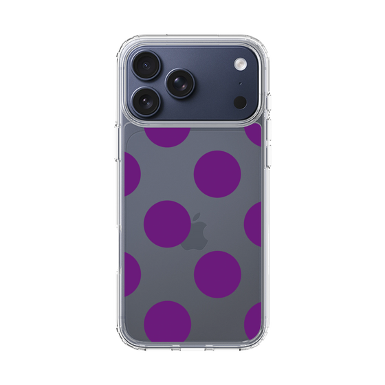 スリムプロテクションケース［ シンプルドット - Purple ］