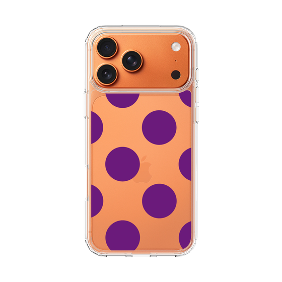 スリムプロテクションケース［ シンプルドット - Purple ］