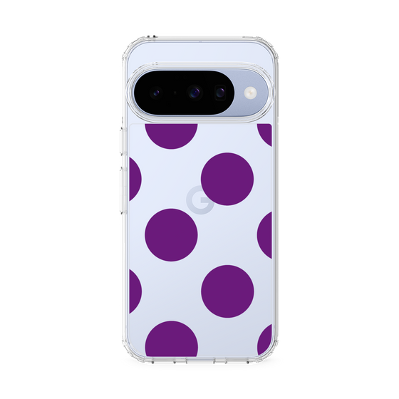 スリムプロテクションケース［ シンプルドット - Purple ］