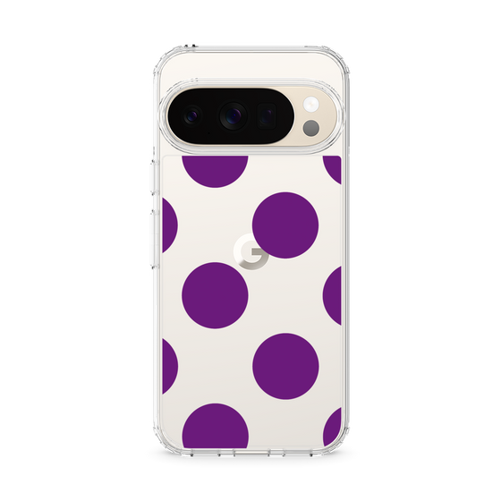 スリムプロテクションケース［ シンプルドット - Purple ］