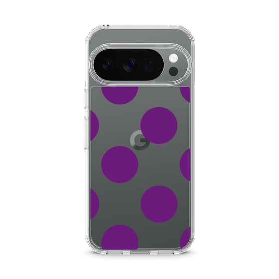 スリムプロテクションケース［ シンプルドット - Purple ］