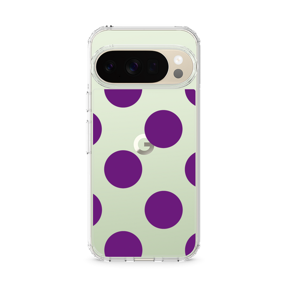 スリムプロテクションケース［ シンプルドット - Purple ］