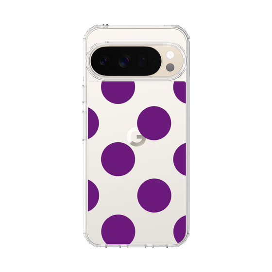 スリムプロテクションケース［ シンプルドット - Purple ］