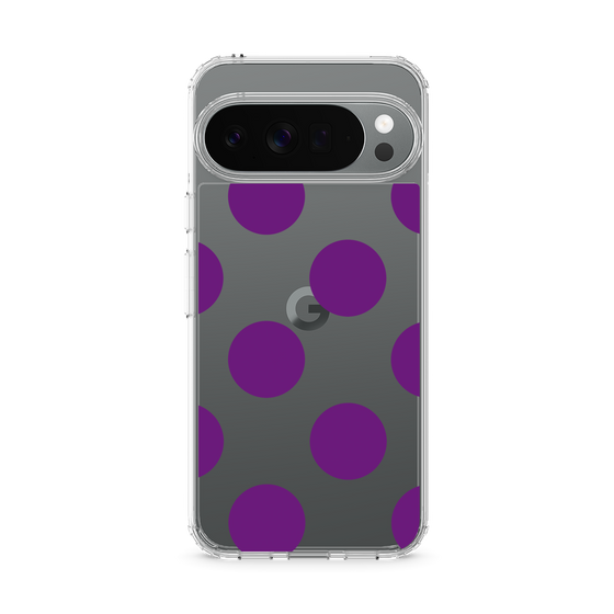 スリムプロテクションケース［ シンプルドット - Purple ］