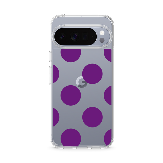 スリムプロテクションケース［ シンプルドット - Purple ］