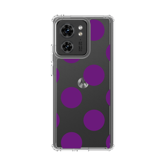 スリムプロテクションケース［ シンプルドット - Purple ］