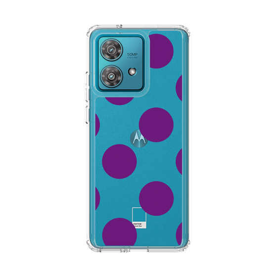 スリムプロテクションケース［ シンプルドット - Purple ］