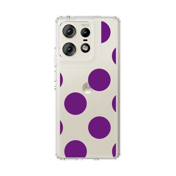 スリムプロテクションケース［ シンプルドット - Purple ］
