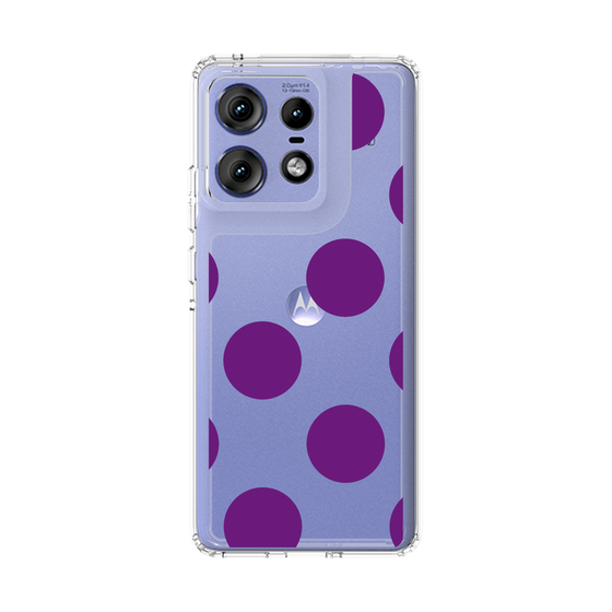 スリムプロテクションケース［ シンプルドット - Purple ］