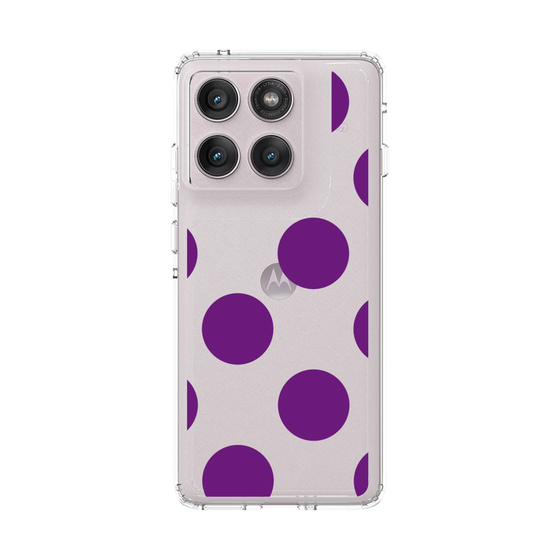 スリムプロテクションケース［ シンプルドット - Purple ］