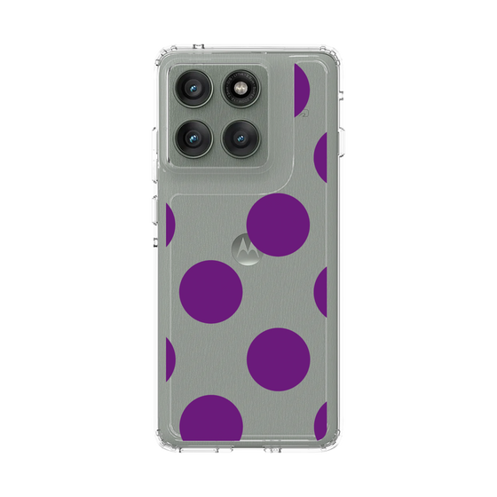 スリムプロテクションケース［ シンプルドット - Purple ］