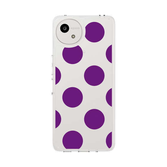 スリムプロテクションケース［ シンプルドット - Purple ］
