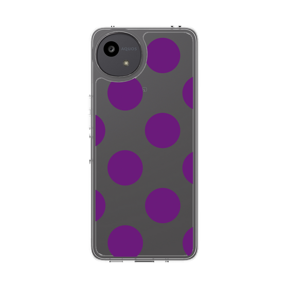 スリムプロテクションケース［ シンプルドット - Purple ］