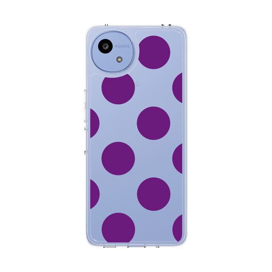 スリムプロテクションケース［ シンプルドット - Purple ］