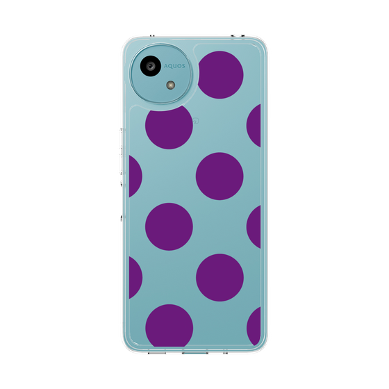 スリムプロテクションケース［ シンプルドット - Purple ］