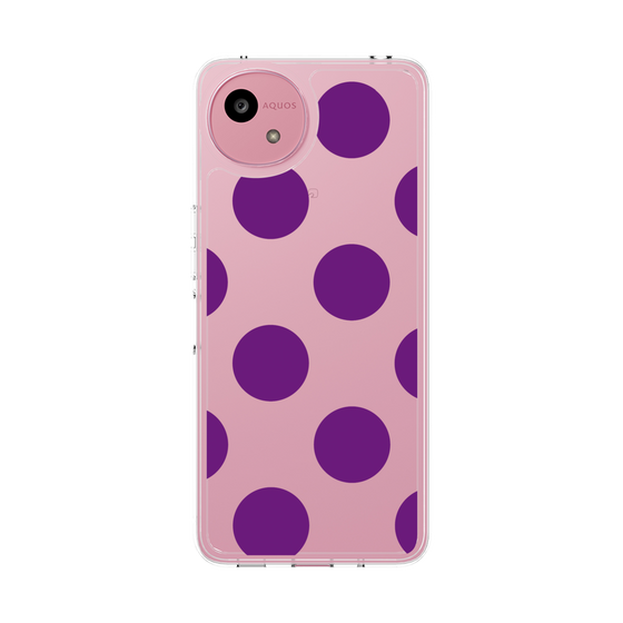 スリムプロテクションケース［ シンプルドット - Purple ］