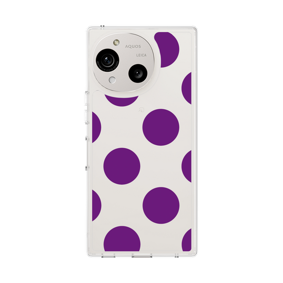 スリムプロテクションケース［ シンプルドット - Purple ］