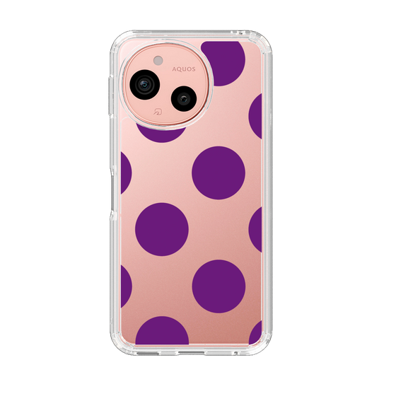 スリムプロテクションケース［ シンプルドット - Purple ］