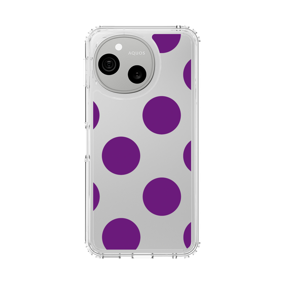 スリムプロテクションケース［ シンプルドット - Purple ］