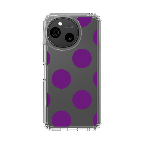 スリムプロテクションケース［ シンプルドット - Purple ］