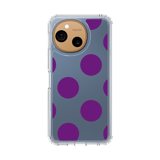 スリムプロテクションケース［ シンプルドット - Purple ］