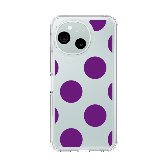 スリムプロテクションケース［ シンプルドット - Purple ］