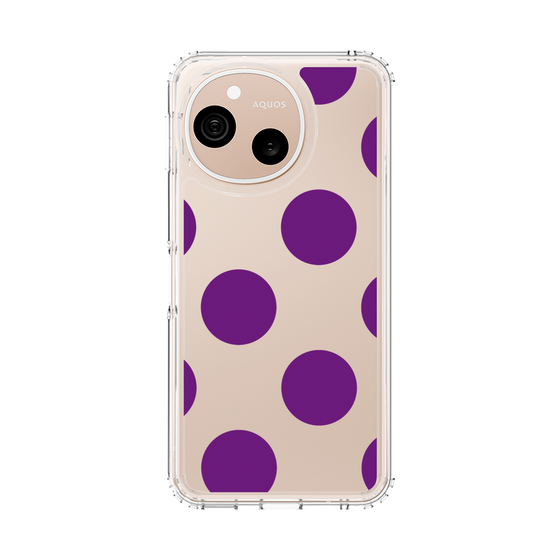 スリムプロテクションケース［ シンプルドット - Purple ］