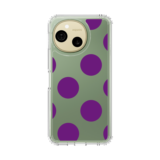 スリムプロテクションケース［ シンプルドット - Purple ］