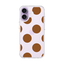 スリムプロテクションケース［ シンプルドット - Brown ］