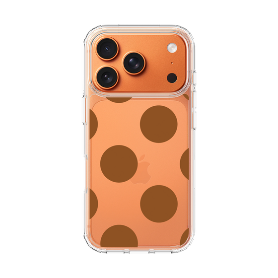 スリムプロテクションケース［ シンプルドット - Brown ］