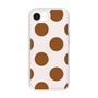 スリムプロテクションケース［ シンプルドット - Brown ］