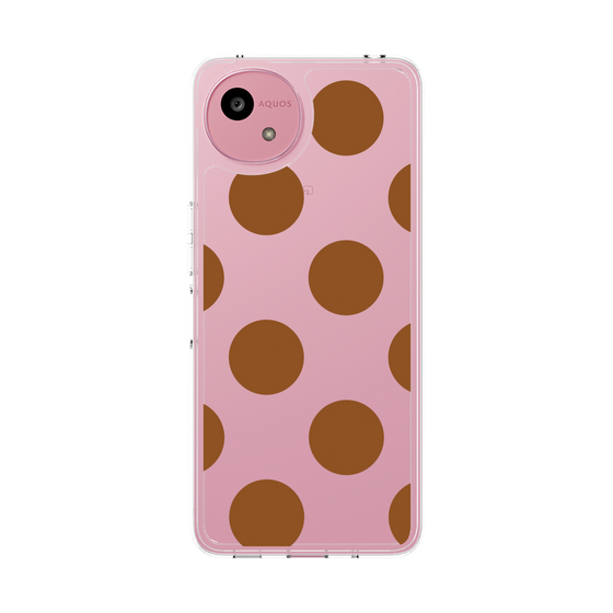 スリムプロテクションケース［ シンプルドット - Brown ］
